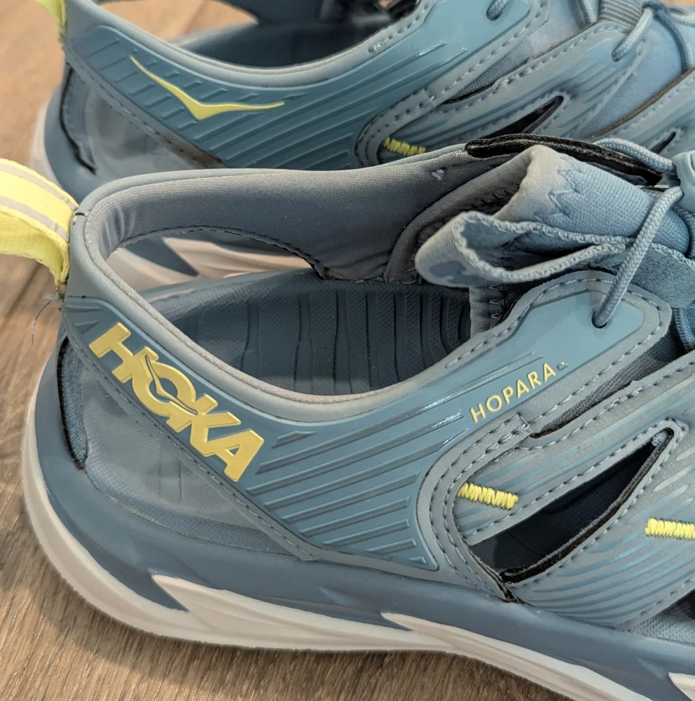 Hoka One One women Hopara 7.5 Blue Trail Hiking Sandals Water - Picture 5 of 10